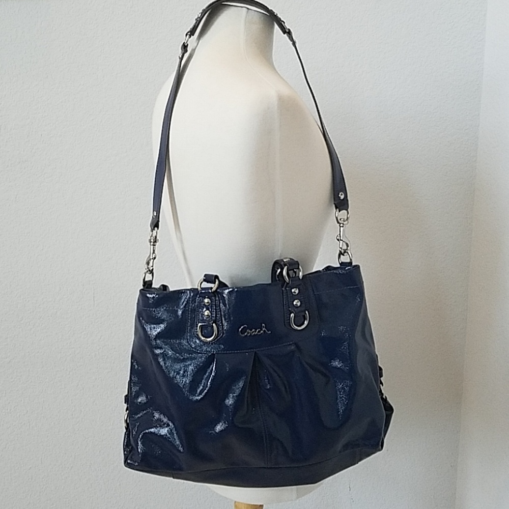 Coach Blue Shoulder Purse - Picture 2 of 10